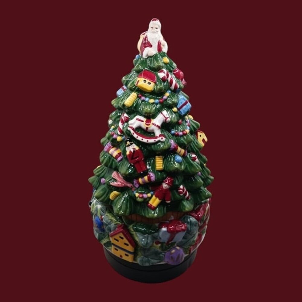 Spode musical table top world christmas tree multicolor "10" tall - Picture 10 of 11